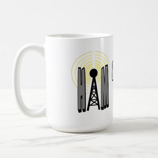 Mug radio jambon avec répéteur et indicatif d'appe (Gauche)