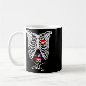 Mug Radiographie Skeleton Grossesse drôle (Gauche)