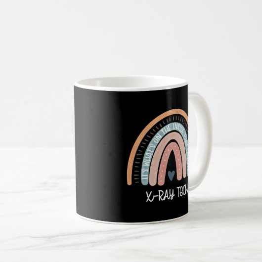 Mug Radiologie arc-en-ciel Radiologiste X-Ray Tech (Devant droit)