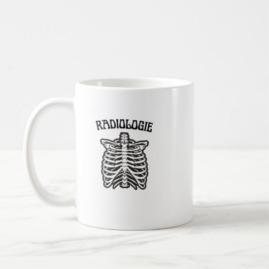 Mug Radiologie Rib Cage Skeleton Illustration (Gauche)