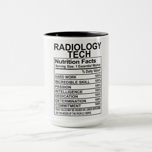 Mug Radiologie Technologie Nutrition Fiches (Centre)