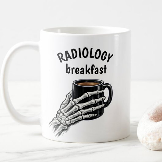 Mug RADIOLOGY Breakfast Coffee Skeleton Hand