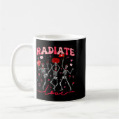 Mug Radiology Radiate Rad Tech Valentine Skeleton Hear (Gauche)