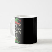Mug Radiothérapeute Elf Famille de Noël Correspondance (Devant gauche)
