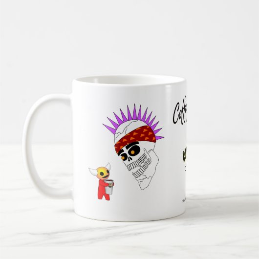 Mug Radiskull et café de poupée de diable avec des (Gauche)