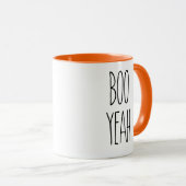 Mug RAE DUNN Inspiré Halloween "BOO YEAH" (Devant droit)