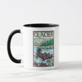 Mug Rafting en eau blanche - Parc national des Glacier (Gauche)