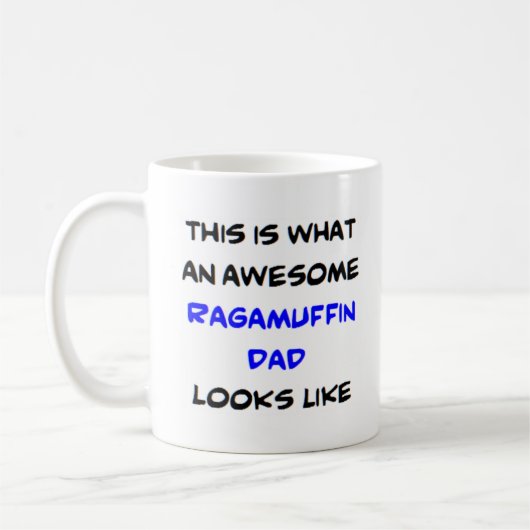 Mug ragamuffin papa, génial (Gauche)