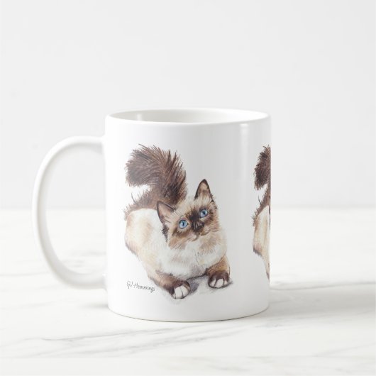 Mug Ragdoll cat par Artist GV Hemmings (Gauche)