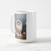 Mug Ragdoll Chat dans Jardin Fluffy Animaux de compagn (Devant gauche)