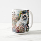 Mug Ragdoll Chat en anglais Garden (Devant droit)