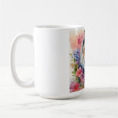 Mug Ragdoll Chat Floral Portrait Art (Gauche)