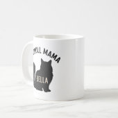 Mug Ragdoll Mama Cat Silhouette Personalized Name (Devant gauche)