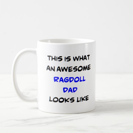 Mug ragdoll papa, génial (Gauche)