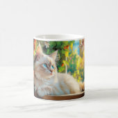 Mug Ragdoll portrait de chat avec fleurs (Centre)