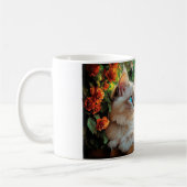 Mug Ragdoll portrait de chat avec fleurs (Gauche)