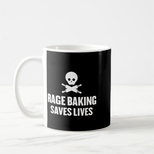 Mug Rage Baking Saves Live Skull Funny Baker Cook Chef (Gauche)