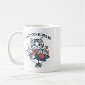 Mug Rage me consomme fleur de chat mignonne Kitty chat (Gauche)