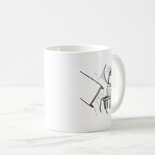 Mug Rage Meme de secousse de bureau (Devant droit)