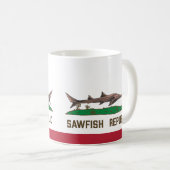 Mug Raie de la scie Raie Drapeau Carpenter Requin (Devant droit)