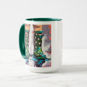 Mug Rain boots Painting  - Children's Room Decor (Devant gauche)