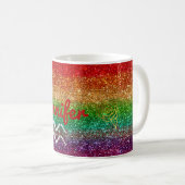 Mug Rainbow Aquarius Rose personnalisé (Devant droit)