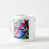 Mug Rainbow Azalea fleur aquarelle originale (Devant gauche)