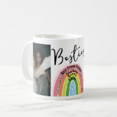 Mug Rainbow Best Friends Forever Bestie Photo Collage (Devant gauche)