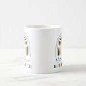 Mug Rainbow bleu jaune personnalisé meilleur enseignan (Centre)