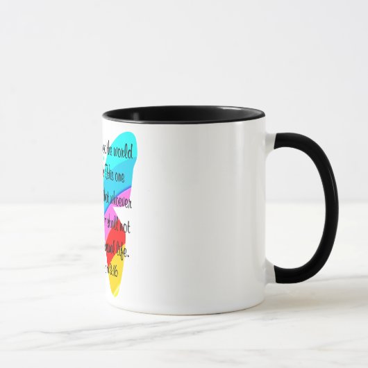MUG RAINBOW BOTTERFLY JOHN 3:16 DESIGN (Droite)