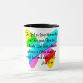 MUG RAINBOW BOTTERFLY JOHN 3:16 DESIGN (Centre)