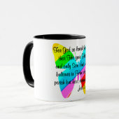 MUG RAINBOW BOTTERFLY JOHN 3:16 DESIGN (Devant gauche)