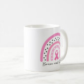 Mug Rainbow Breast Cancer Pink Ribbon Awareness (Devant droit)