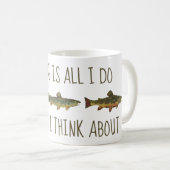 Mug Rainbow Brown Brook Trout Fishing Quote (Devant droit)