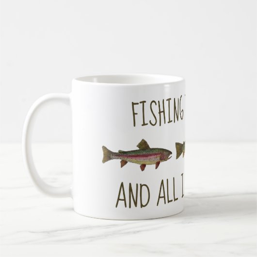 Mug Rainbow Brown Brook Trout Fishing Quote (Gauche)