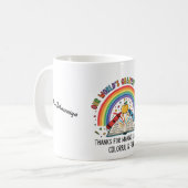 Mug Rainbow Crayon Apple Worlds Greatest Teacher (Devant gauche)