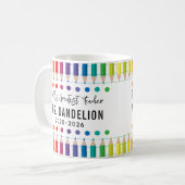 Mug Rainbow Crayons Kindergarten Enseignant (Devant gauche)