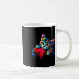Mug Rainbow Cute Chat Accrocher Le Kitten Coeur Allong