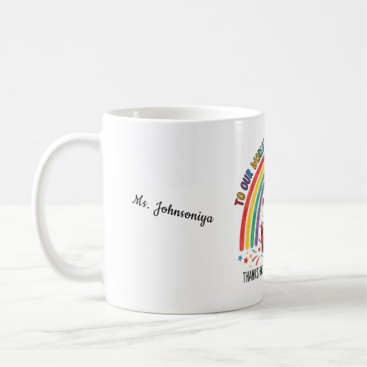 Mug Rainbow Dancing Crayon Worlds Greatest Teacher (Gauche)