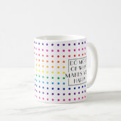 Mug Rainbow Do More, Be Happy Motivational (Devant droit)