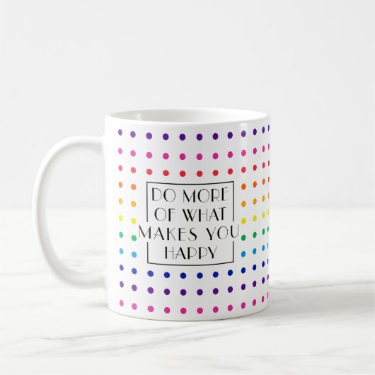 Mug Rainbow Do More, Be Happy Motivational (Gauche)