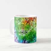 Mug Rainbow Doodle (Devant gauche)