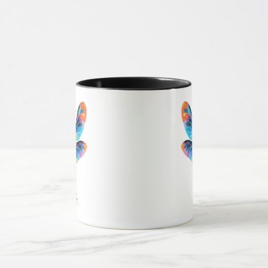 Mug Rainbow Dragonfly Personalized Name  (Centre)