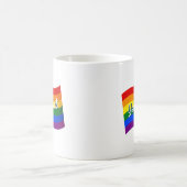 Mug Rainbow Flag Gay pride LGBTQ Pride texte personnal (Centre)