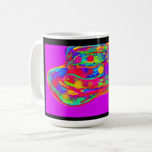 Mug Rainbow Floral Fur Feathered Hat (Devant gauche)