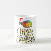 Mug Rainbow Funny Turtle portant le Noël Noël Noël Noë (Centre)