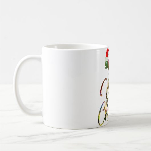 Mug Rainbow Funny Turtle portant le Noël Noël Noël Noë (Gauche)