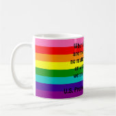 Mug Rainbow Gay pride LGBT Original 8 stries Drapeau M (Gauche)