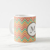 Mug Rainbow Grunge Zigzag Chevrons (Devant gauche)
