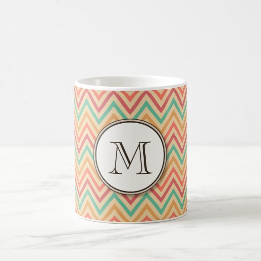 Mug Rainbow Grunge Zigzag Chevrons (Centre)